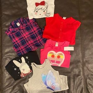 Bundle of 6 Gymboree Tops Girls size 6